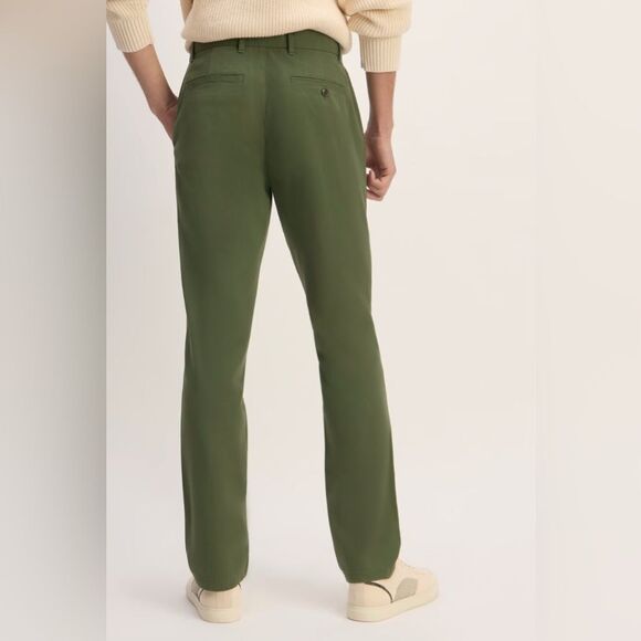 Everlane The Performance Chino | Uniform Slim Fit in DEEP MOSS GREEN - Picture 2 of 12